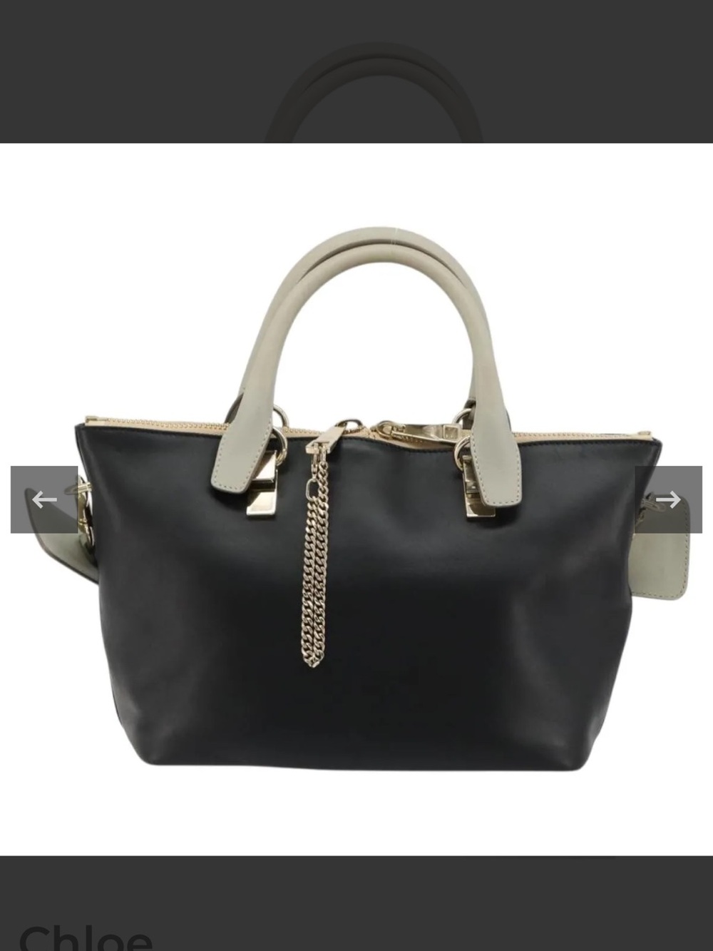 Chloe Bicolor Baylee Satchel Leather